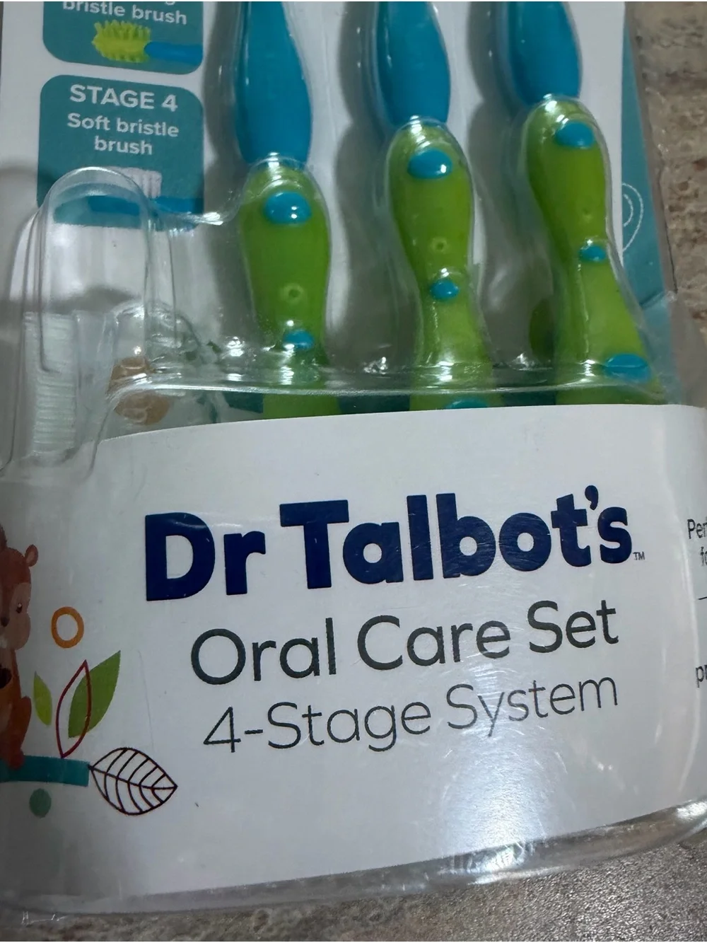 Dr. Talbot's Kids Oral Care Set- 4-Stage Toothbrush System & Babyganic repellent